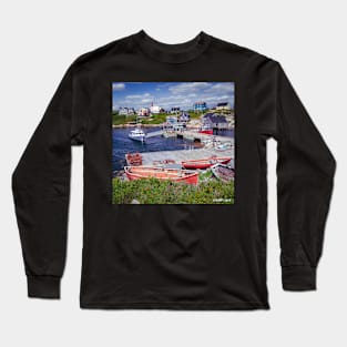 Old  Fishing Boats at Peggys Cove Long Sleeve T-Shirt